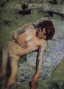 Paul Gauguin Brittany nude juvenile oil on canvas